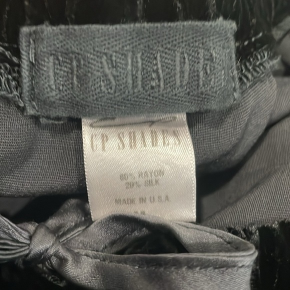 CP Shades Black Velvet Amal Straight Leg Pants medium - Picture 4 of 4